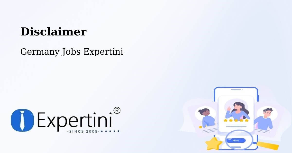 Disclaimer – Weida - Germany Jobs Expertini
