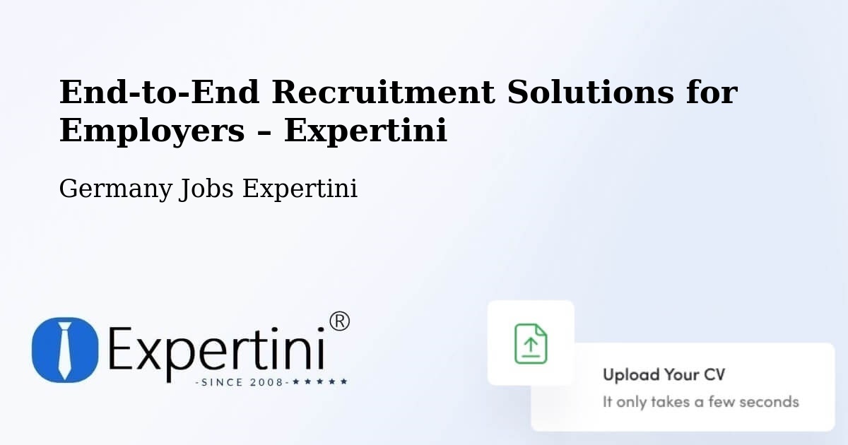 Recruitment Solutions for Employers – Weida - Weida, Germany Jobs Expertini